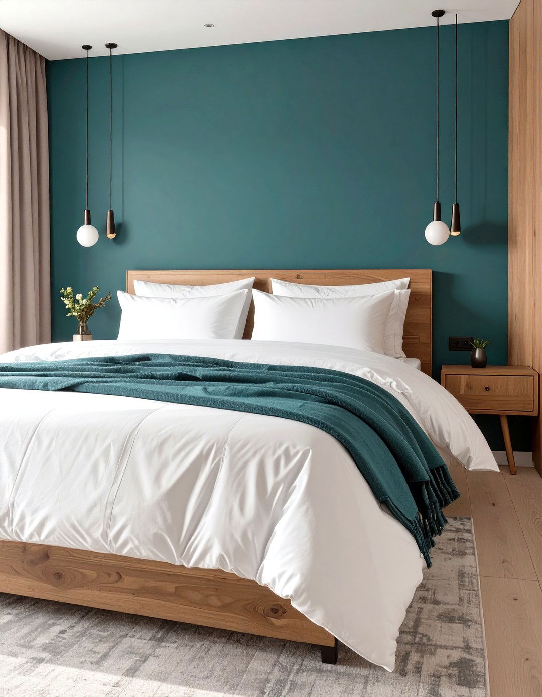 A Strategic Accent Wall - 30 small bedroom ideas for adults