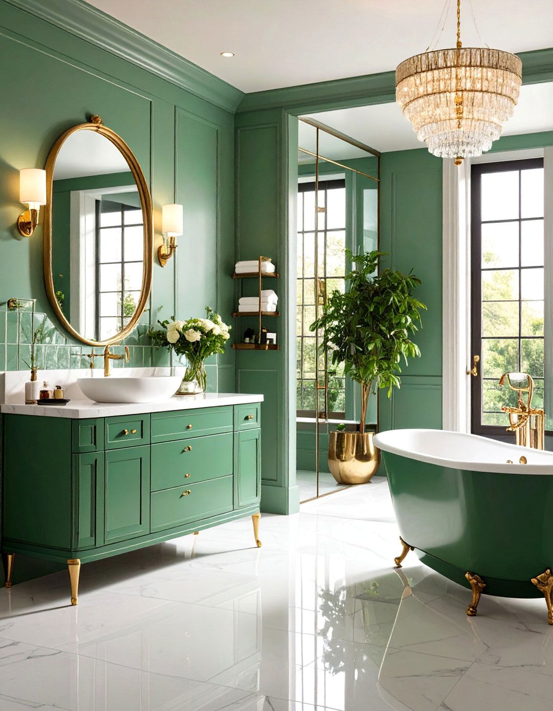A Streamline Moderne Bathroom - 30 1920s interior design ideas