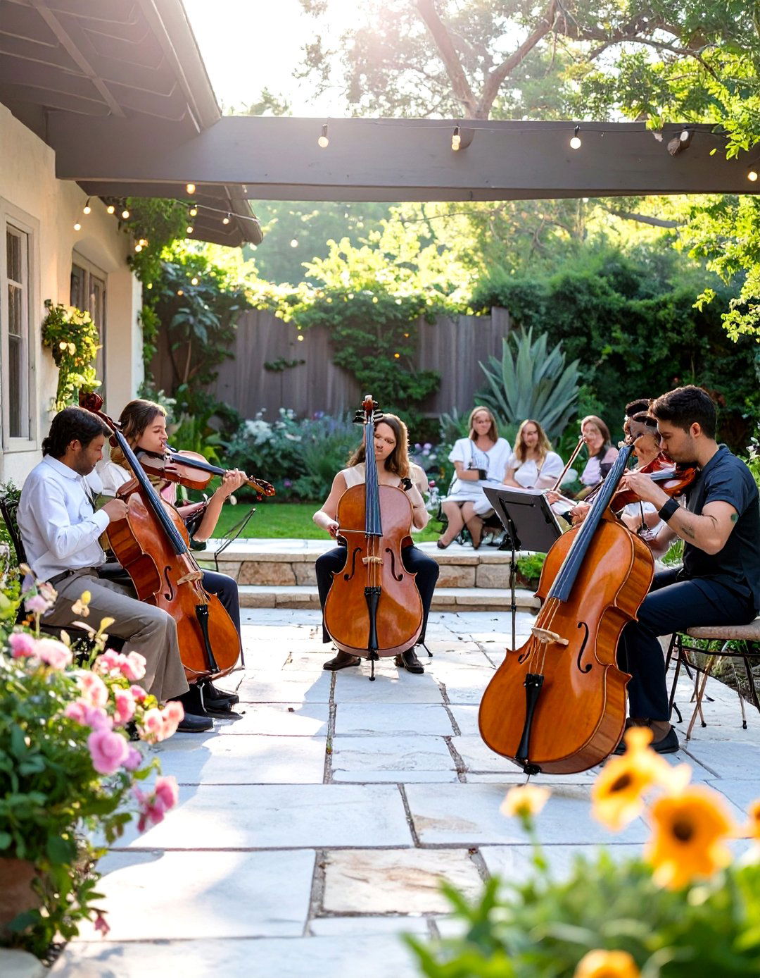 A String Quartet in the Garden - 30 small backyard wedding ideas