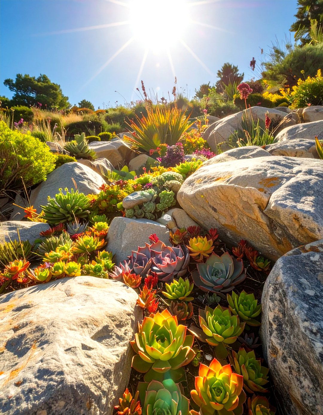 A Succulent Rock Garden - 30 cheap landscaping ideas