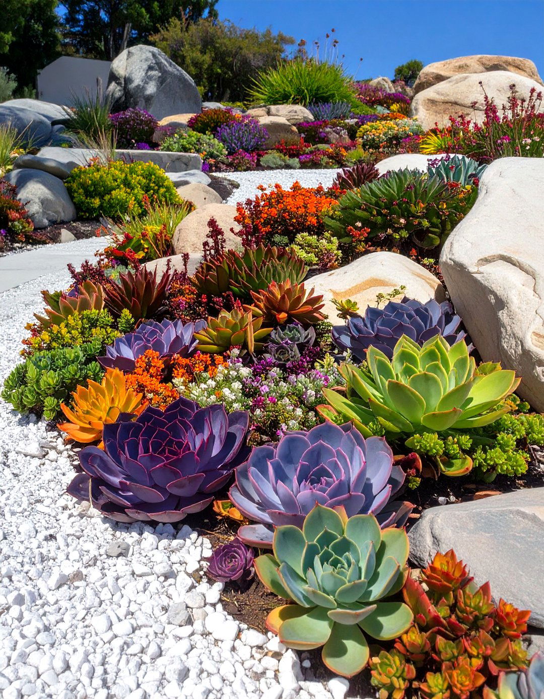 A Succulent Tapestry Rock Garden - 30 modern rock garden ideas