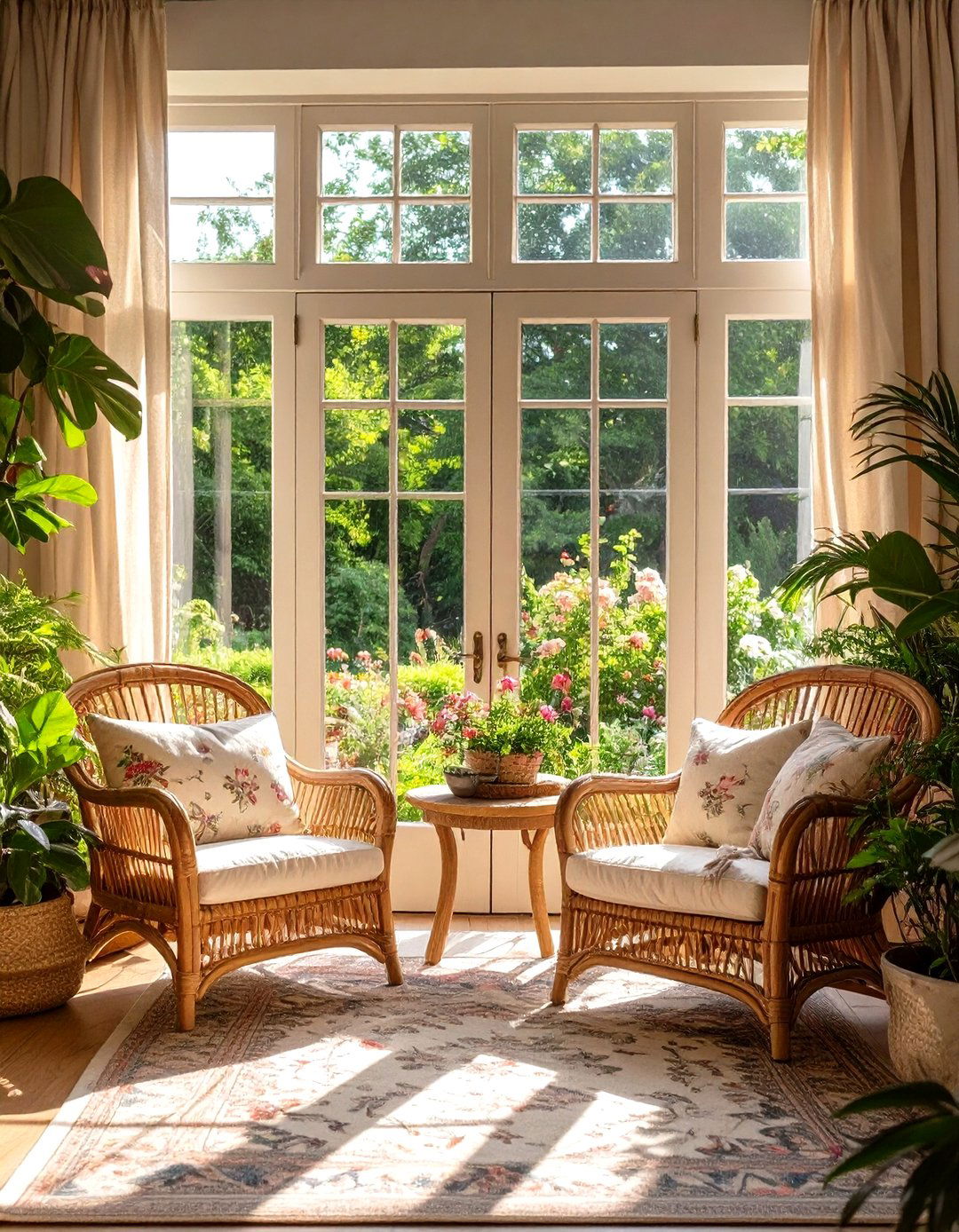 A Sun Drenched Garden View Living Room - 30 cottage living room ideas