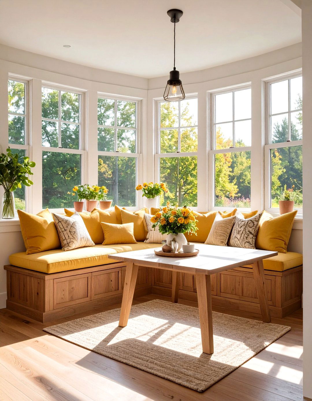 A Sun Drenched Window Seat Kitchen Nook - 30 eat in kitchen ideas