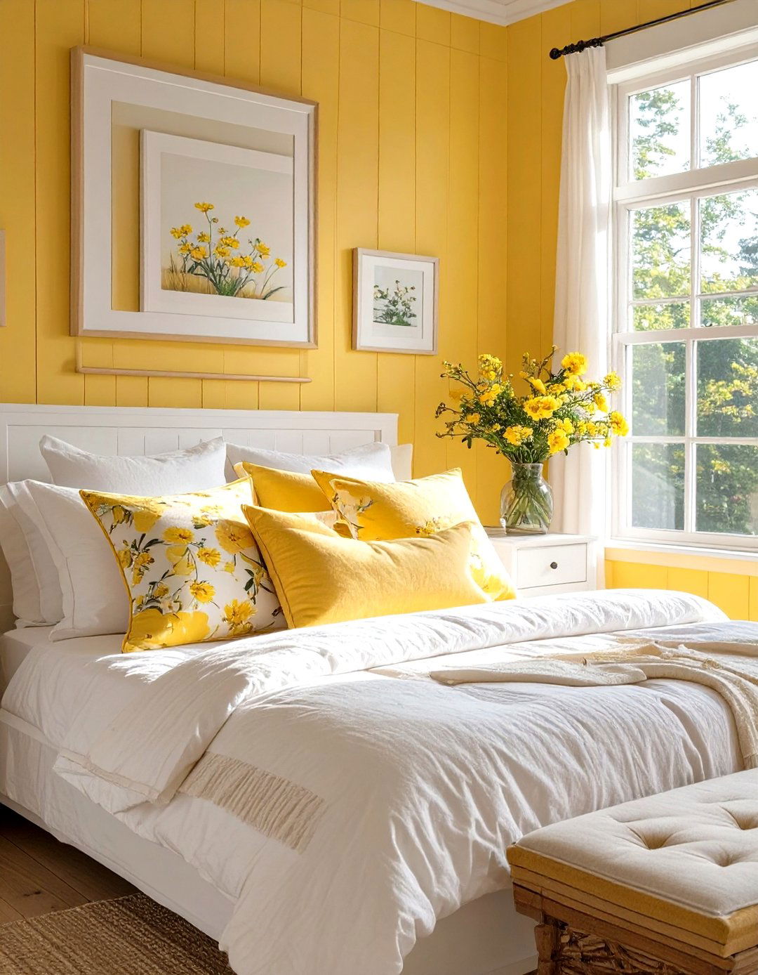 A Sun Drenched Yellow Cottage Bedroom - 30 cottage bedroom ideas