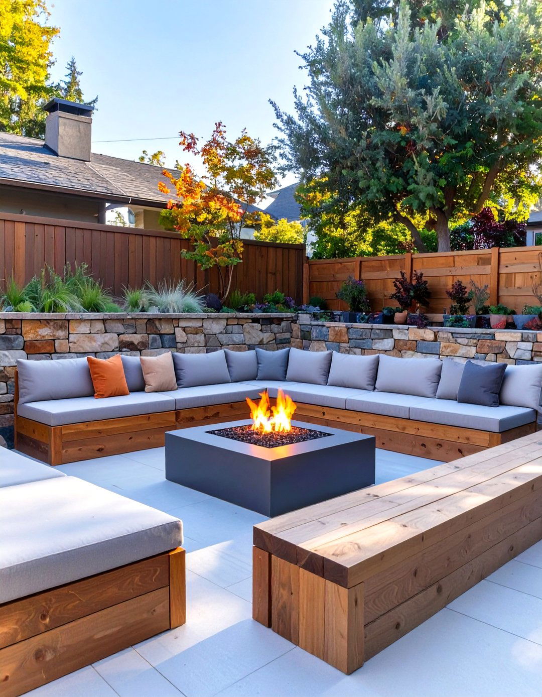 A Sunken Conversation Pit Patio - 30 backyard patio designs