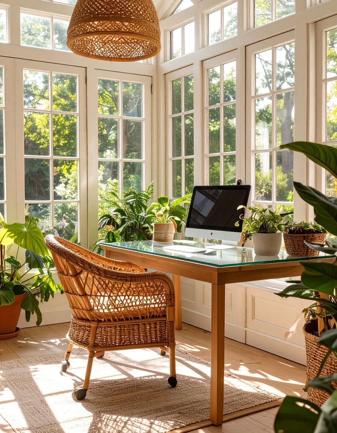 A Sunroom or Conservatory Office - 30 at home office ideas