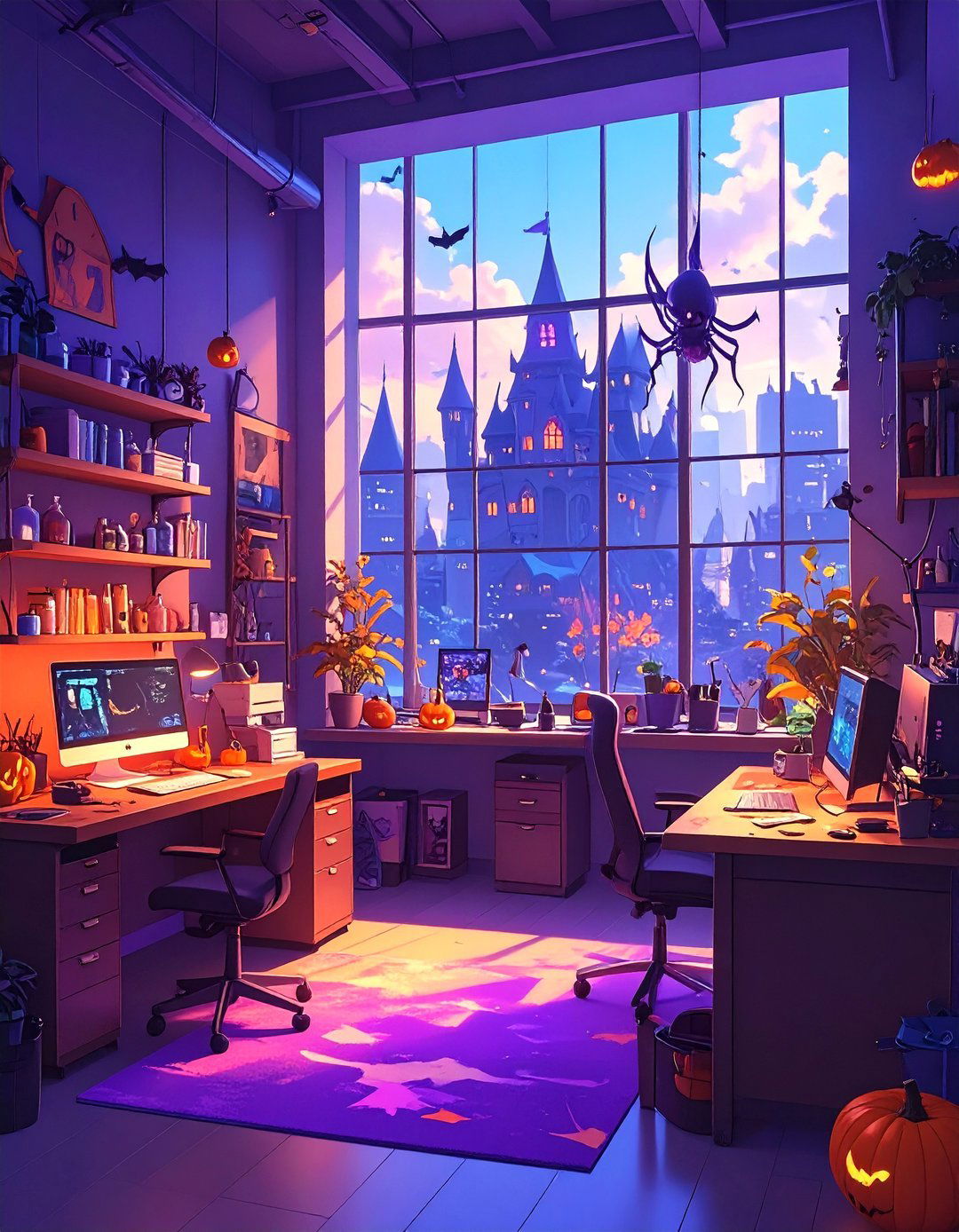A Superhero vs Supervillain Headquarters - 30 office halloween ideas