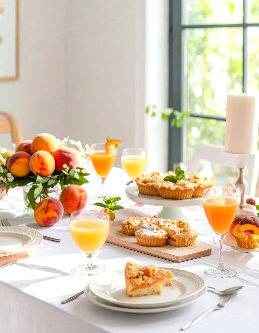 A Sweet as a Peach Brunch - 30 baby shower brunch ideas