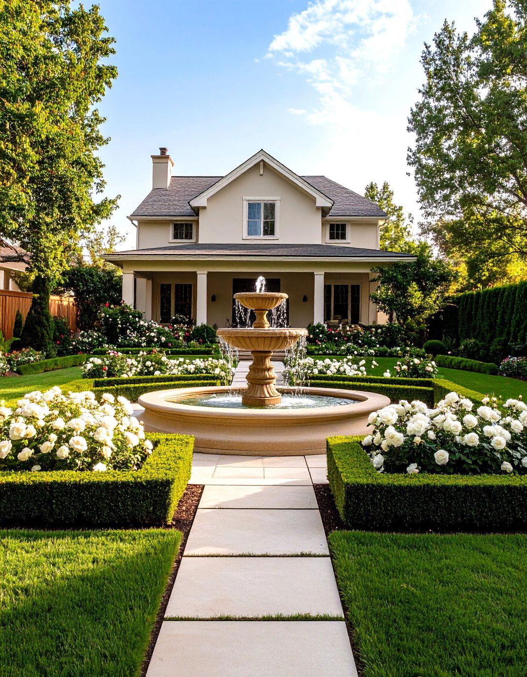 A Symmetrical Formal Garden Layout - 30 outdoor space ideas