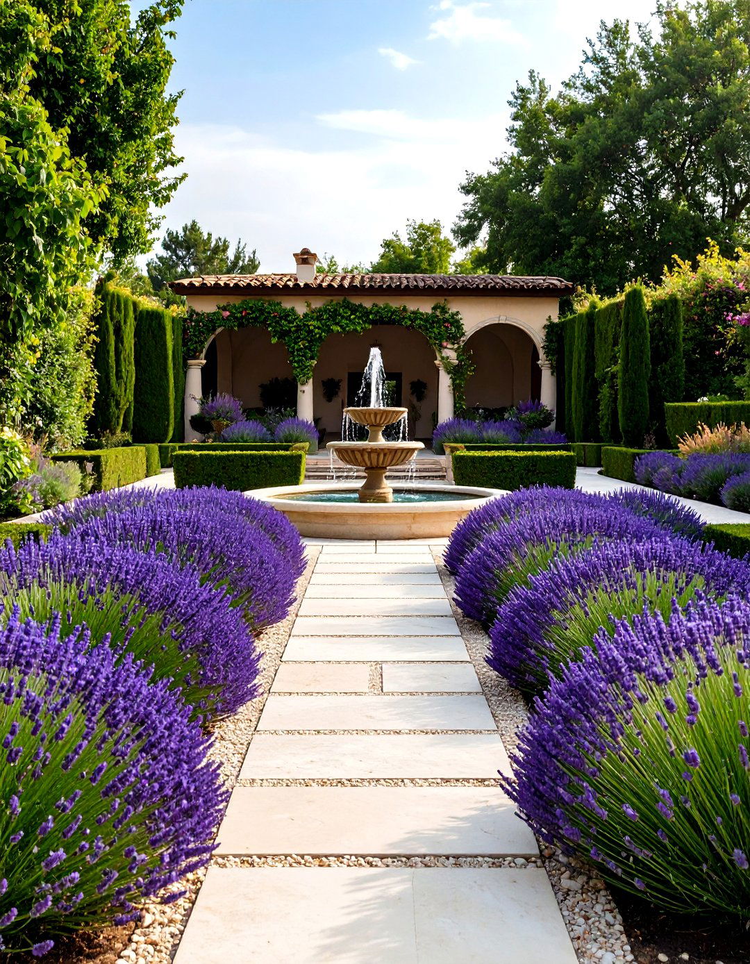 A Symmetrical Formal Garden Layout - 30 flower garden layout ideas