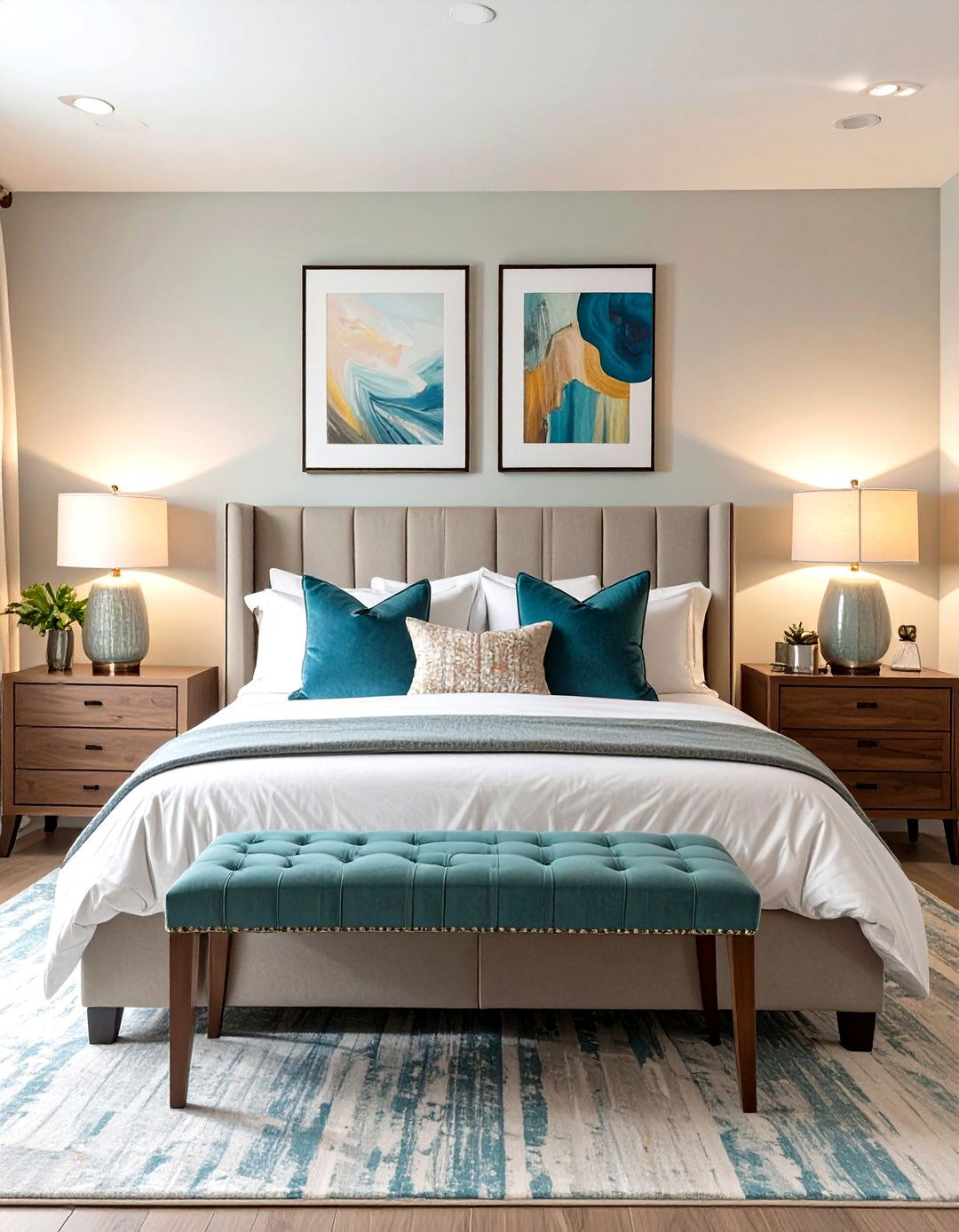 A Symmetrical Layout Bedroom - 30 cozy bedroom ideas