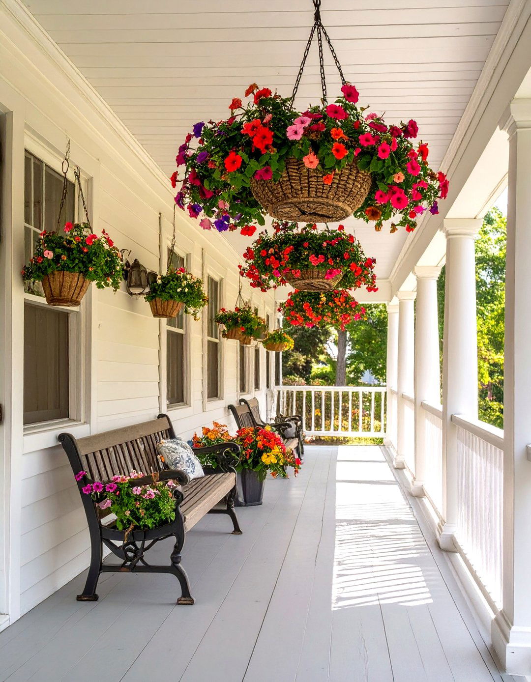 30 Long Front Porch Decorating Ideas for Your Home - We Love Home Blog