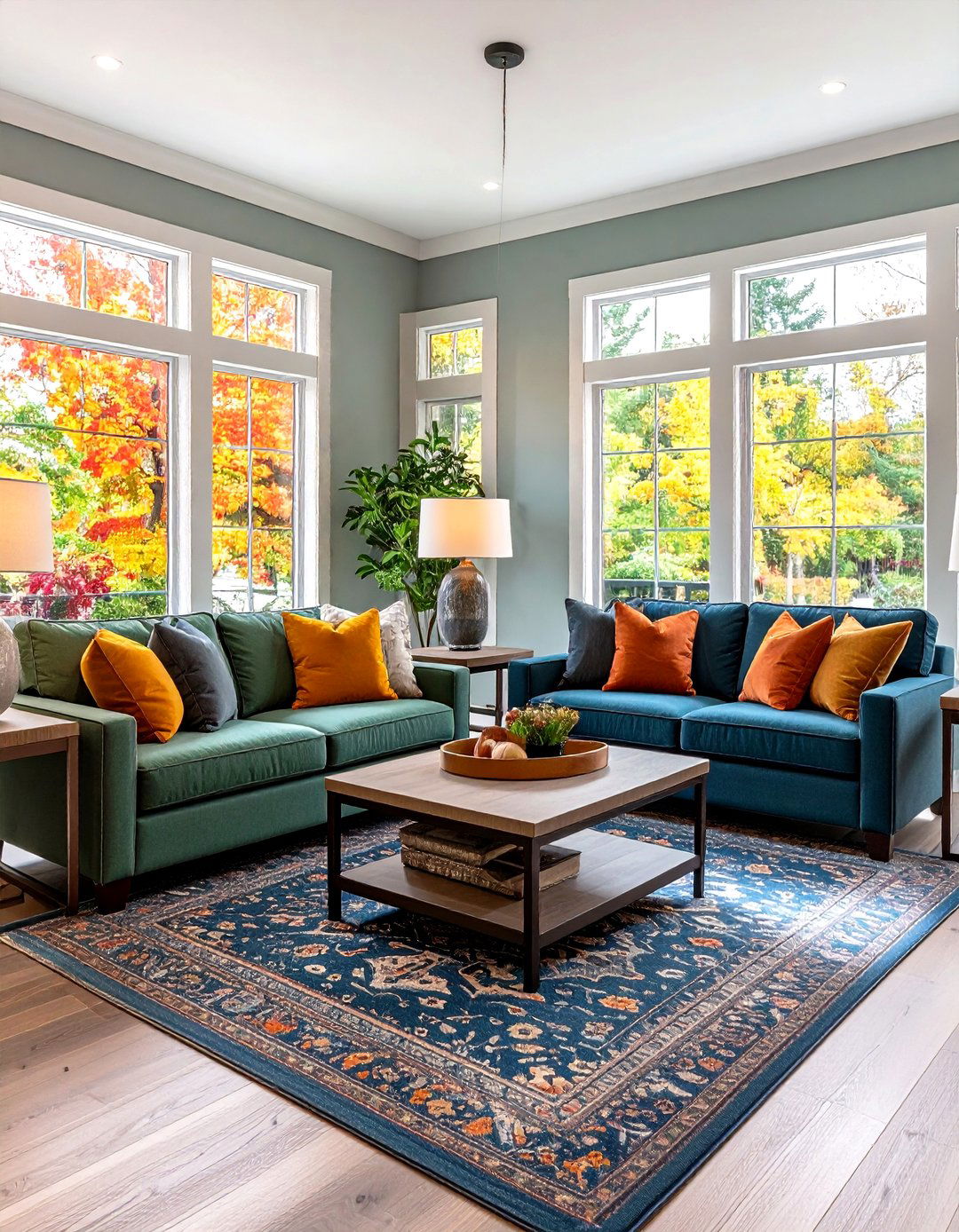 A Symmetrical and Balanced Family Room - 30 family room decorating ideas