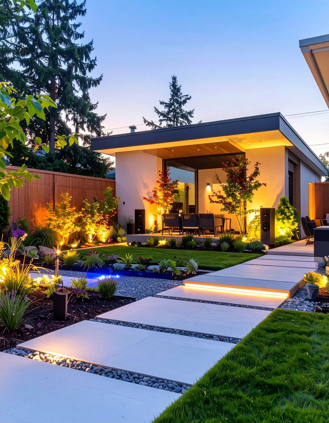 A Tech Integrated Smart Garden - 30 ai small backyard design ideas