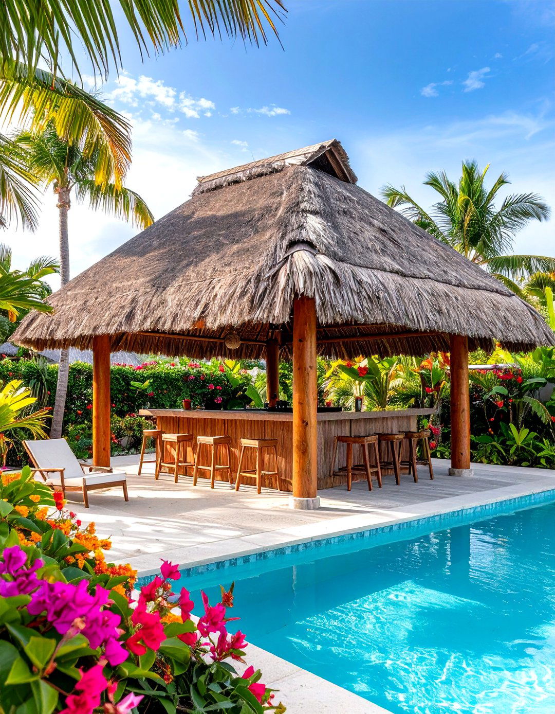 A Thatched Roof Tiki Hut - 30 outdoor shade ideas