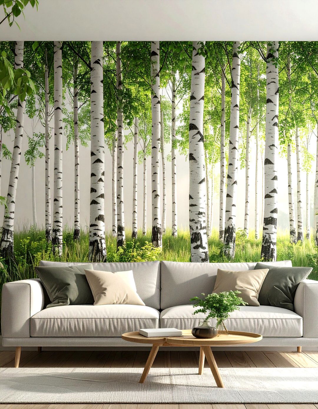 A Thematic Decal Arrangement - 30 creative living room wall decor ideas