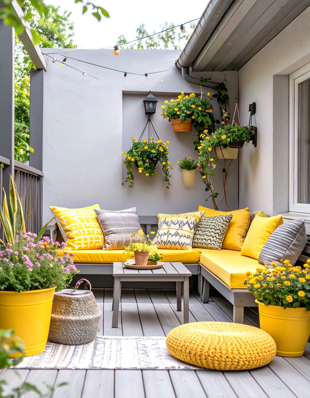 A Themed Color Scheme for a Small Patio - 30 small patio ideas on a budget