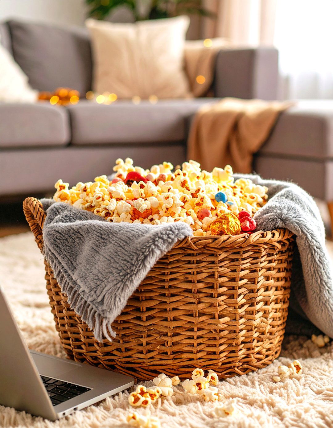 A Themed Movie Night Basket - 30 inexpensive bridal shower gift ideas