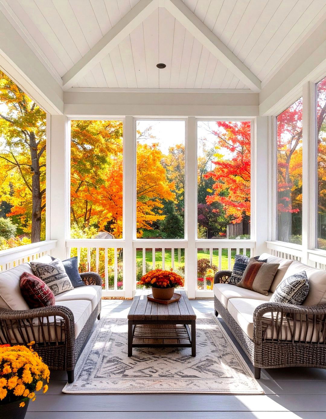 A Three Season Vinyl Pane Porch - 30 deck enclosure ideas