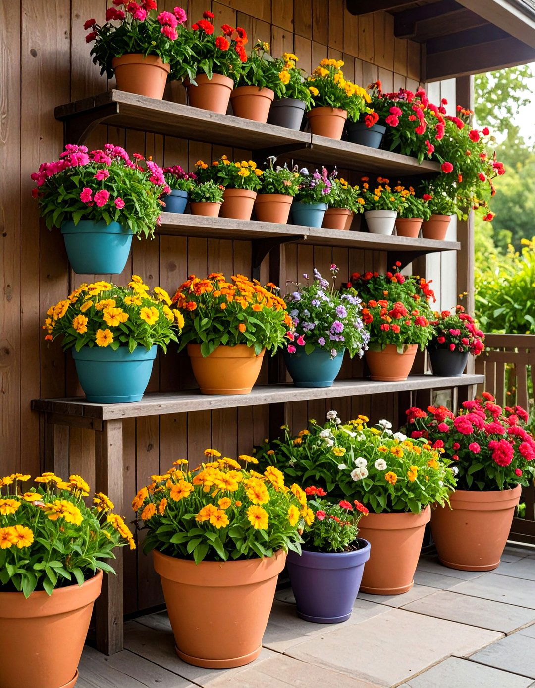 A Tiered Container Butterfly Garden - 30 layout butterfly garden design plans ideas