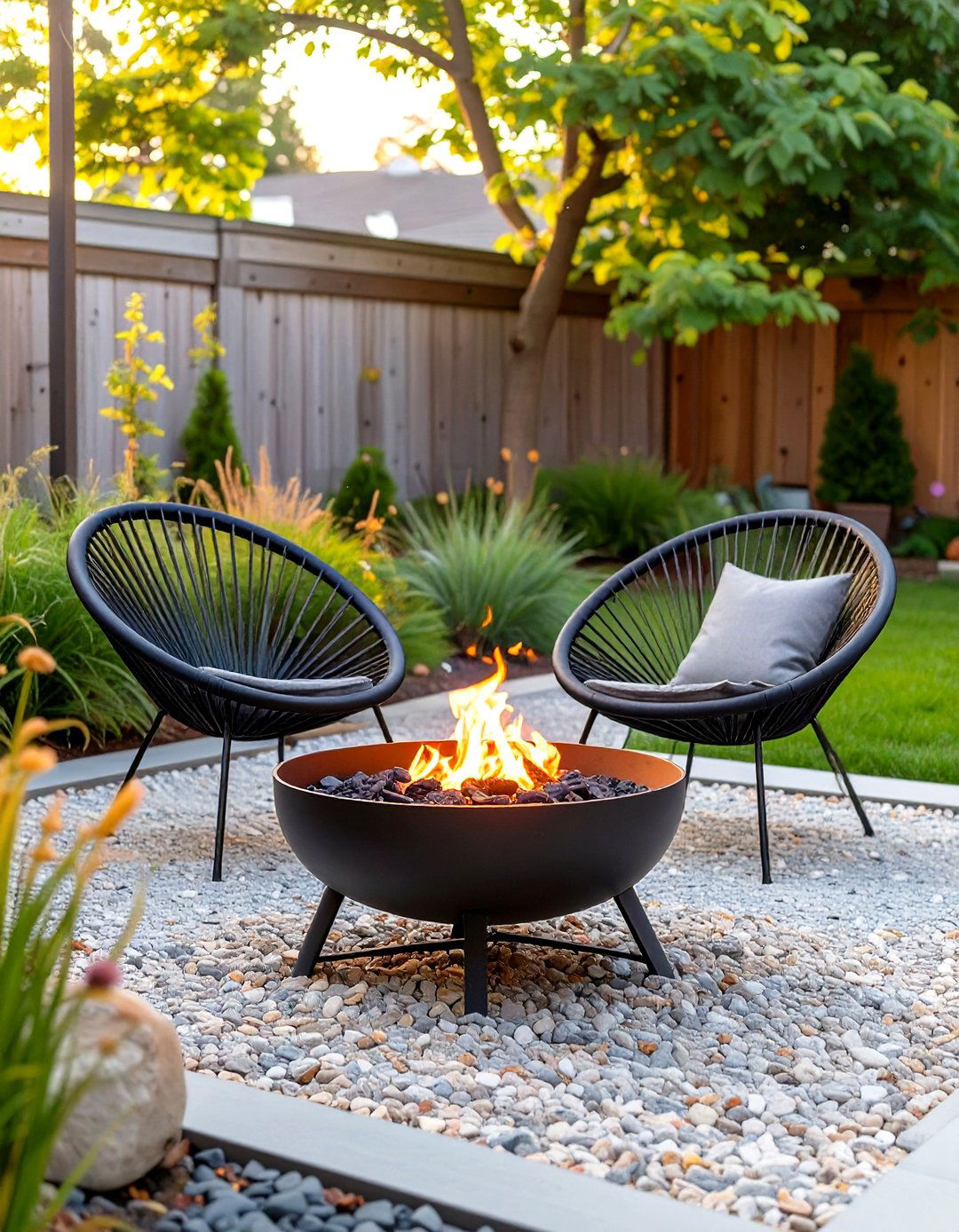 A Tiny Fire Pit for a Cozy Gathering Spot - 30 tiny backyard ideas