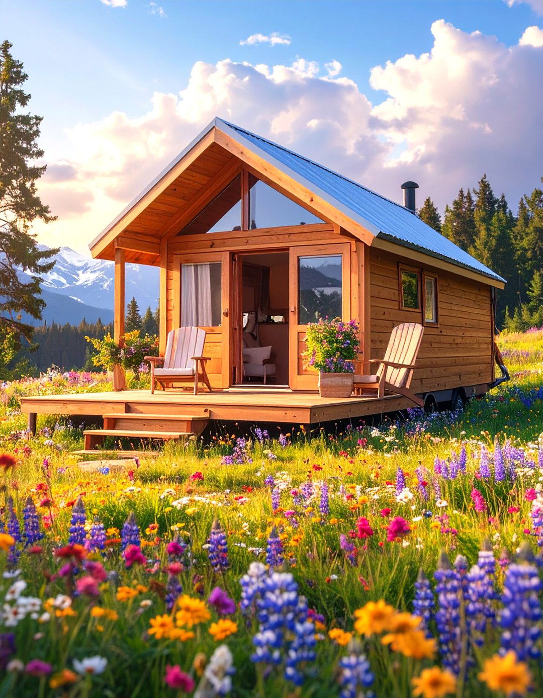 A Tiny Home with a Fold Down Porch - 30 tiny home design ideas