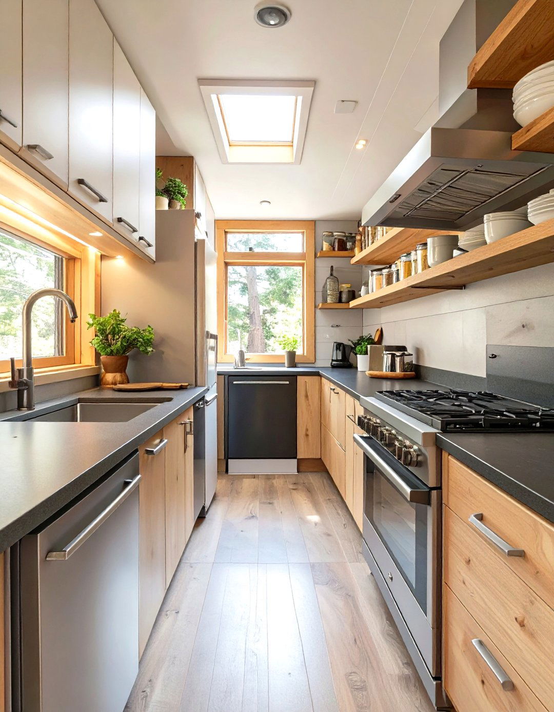 A Tiny Home with a Full Sized Kitchen Galley - 30 tiny home design ideas