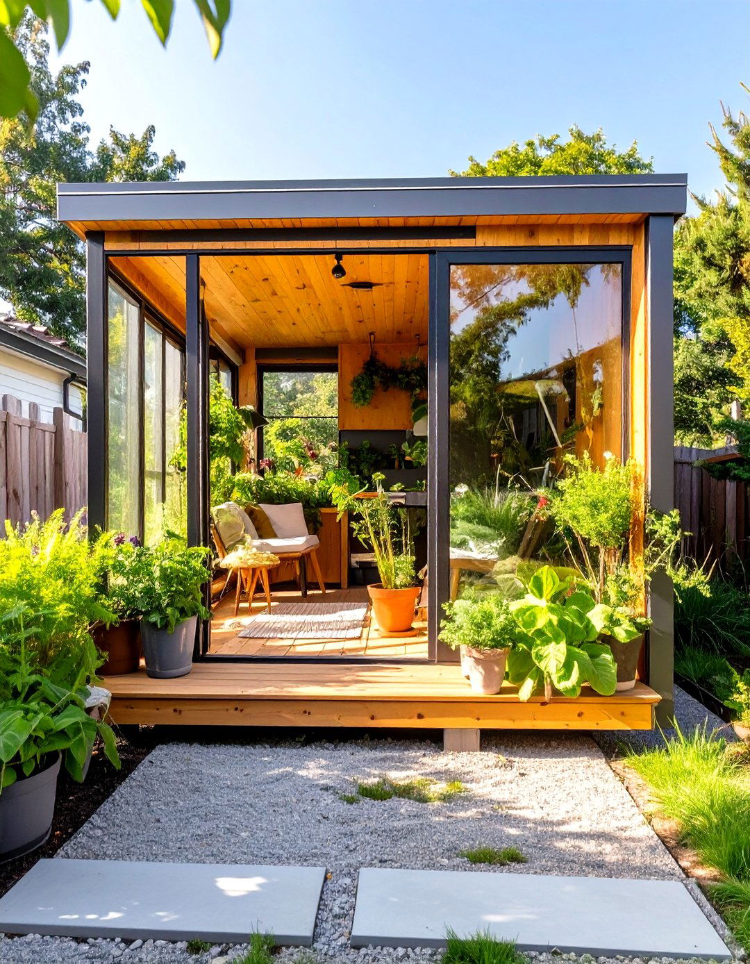 A Tiny Home with a Greenhouse Attachment - 30 tiny home design ideas