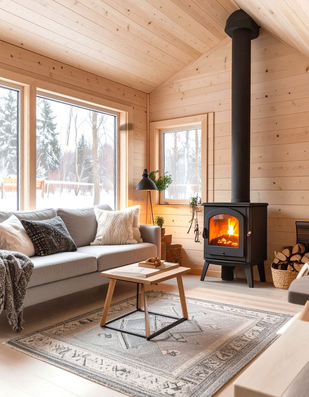 A Tiny Home with a Wood Burning Stove - 30 tiny home design ideas