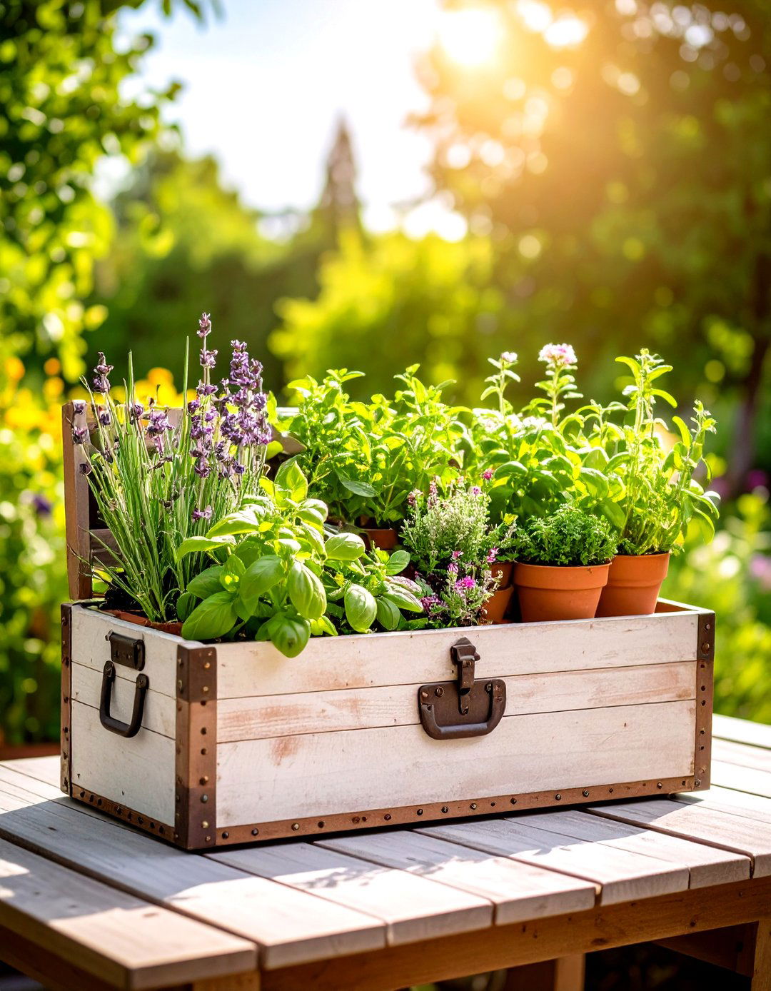 A Toolbox Herb Planter Garden - 30 diy garden ideas