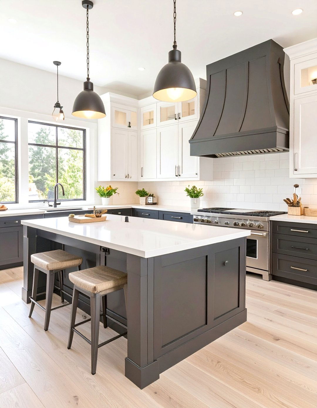 A Touch of Black in the Farmhouse Kitchen - 30 modern farmhouse kitchen ideas