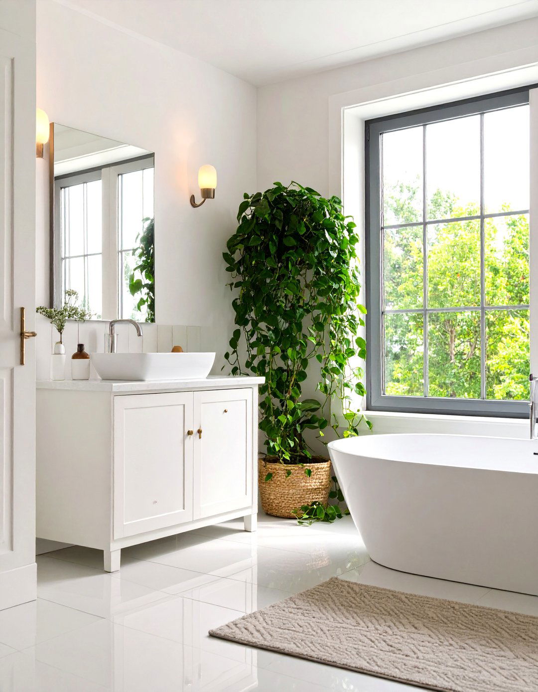 A Touch of Greenery in a Bathroom - 30 12 bathroom ideas