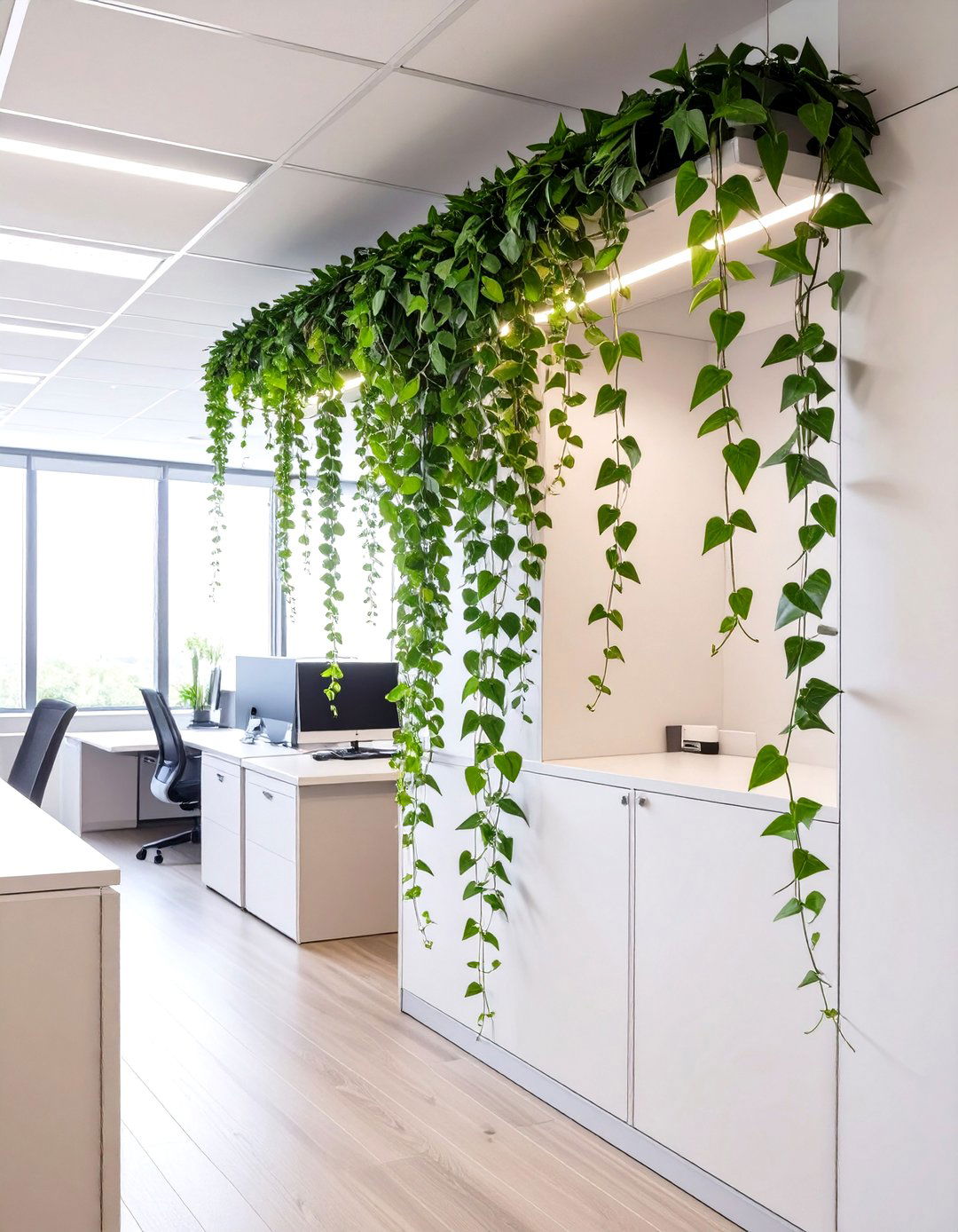 A Touch of Greenery with Fake Plants - 30 small office cubicle decoration ideas