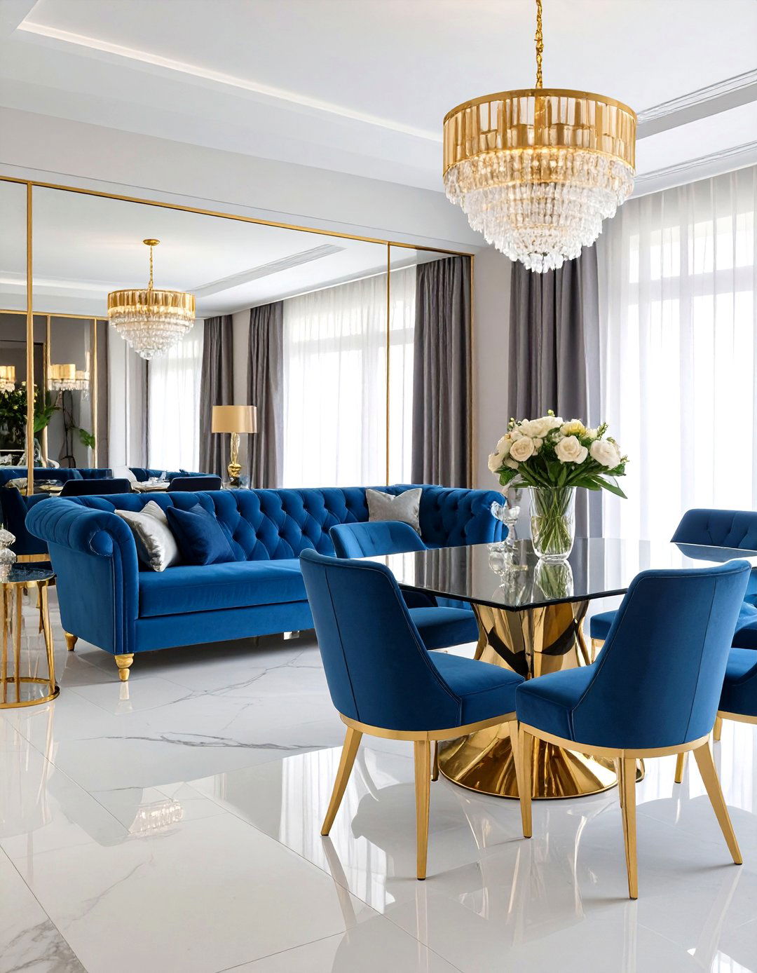 A Touch of Hollywood Regency - 30 lounge dining room ideas