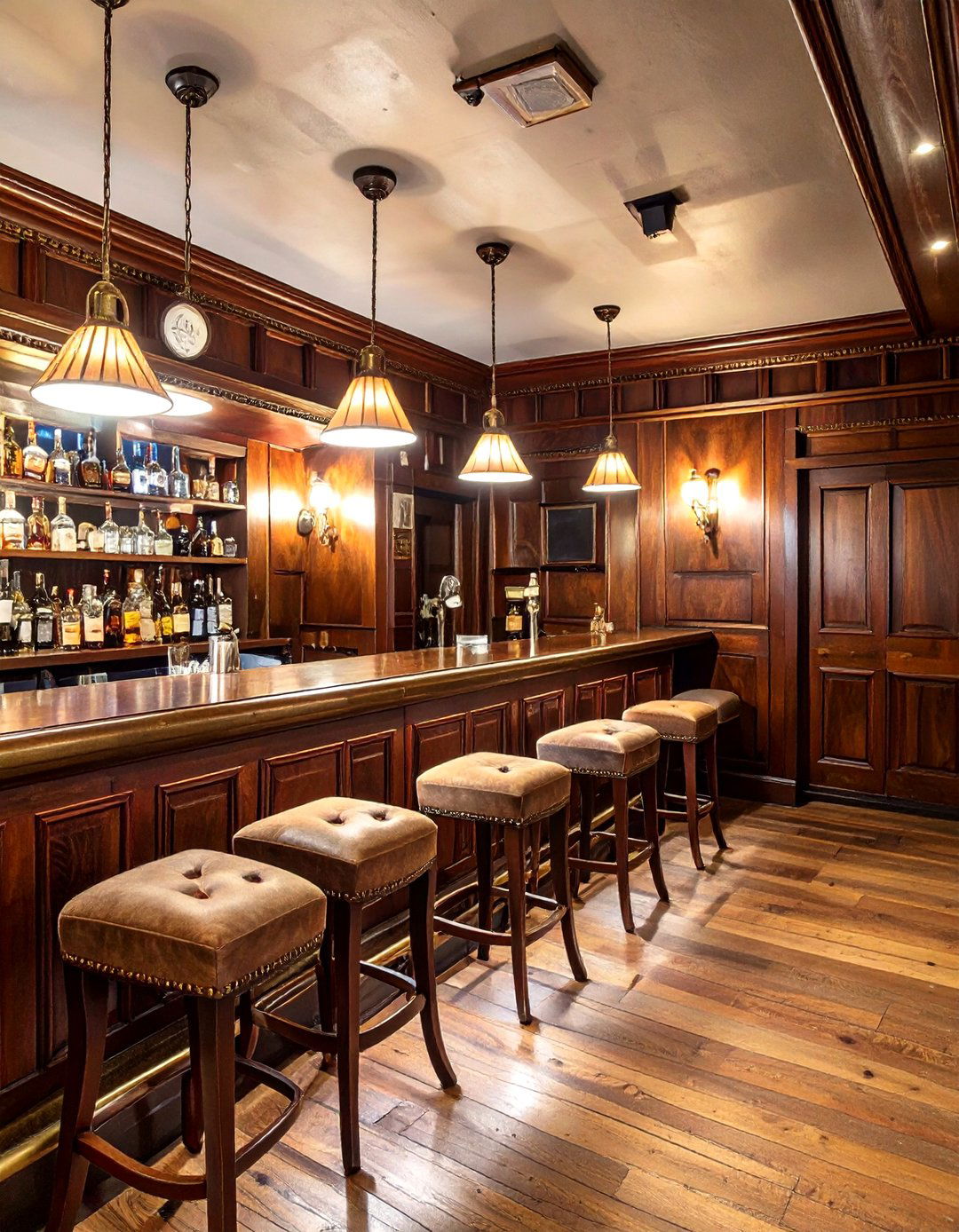 A Traditional Basement Pub - 30 bar ideas for basement