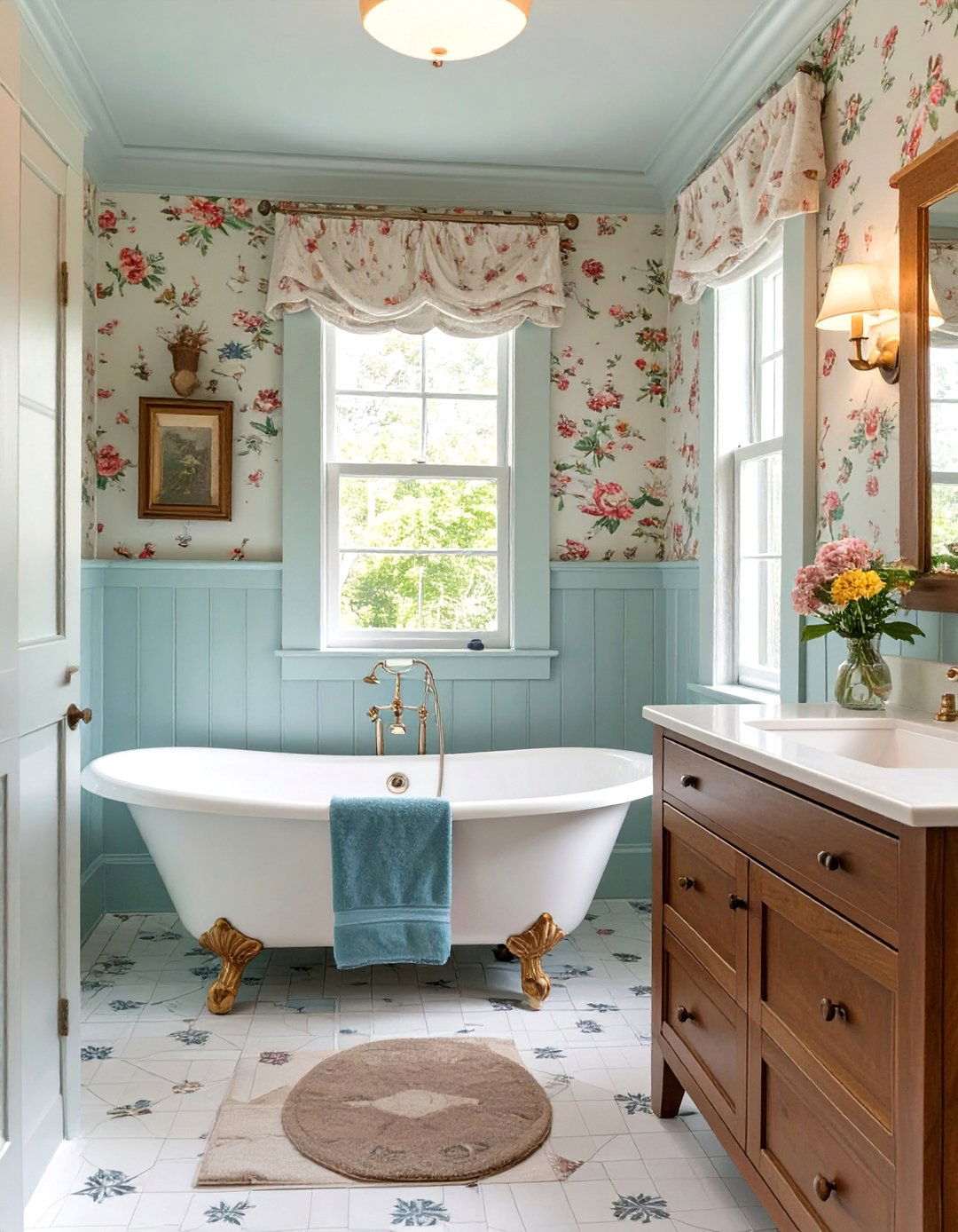 A Traditional English Country Bathroom - 30 bathroom remodeling ideas
