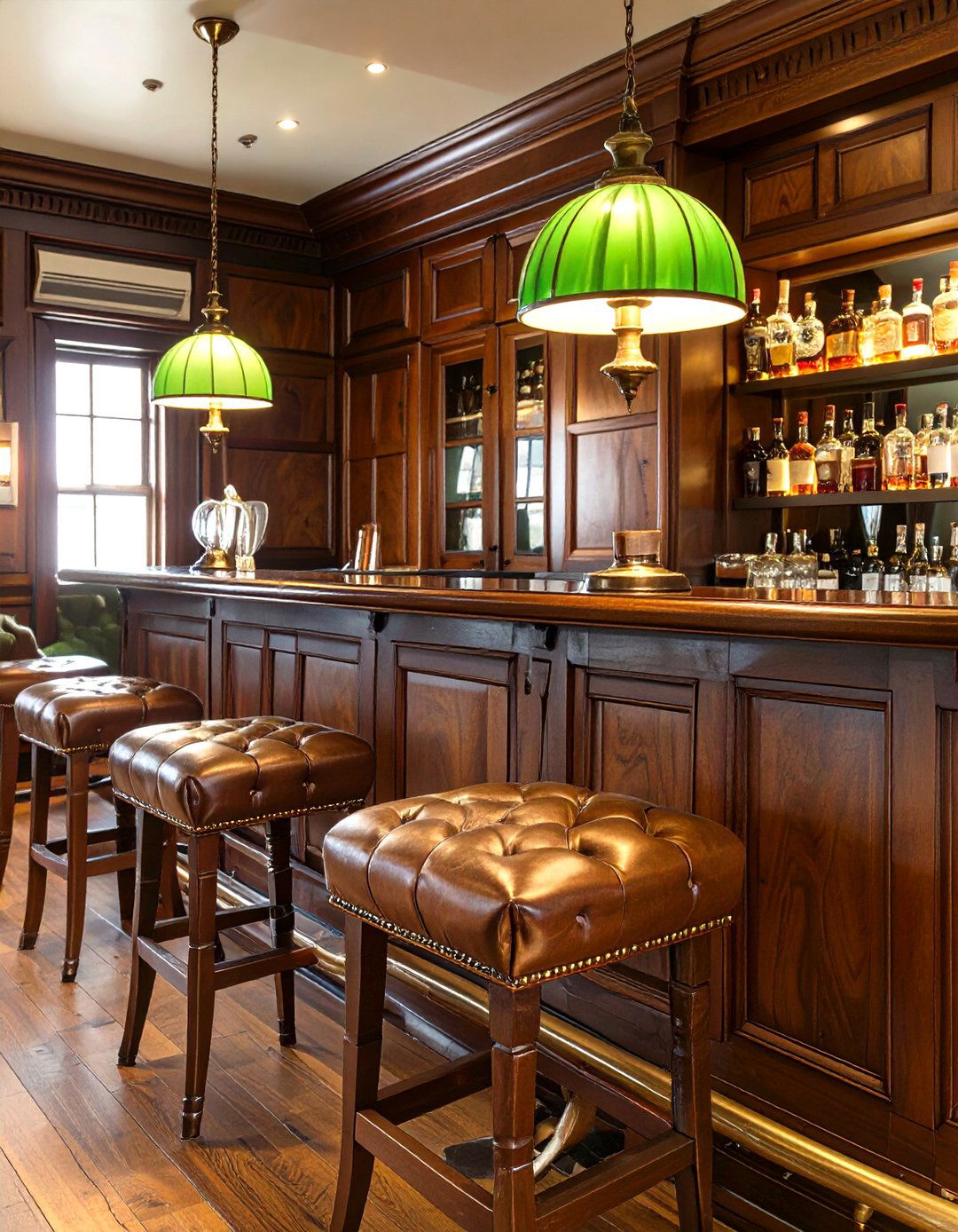 A Traditional Gentlemans Club Bar - 30 basement ideas with bar