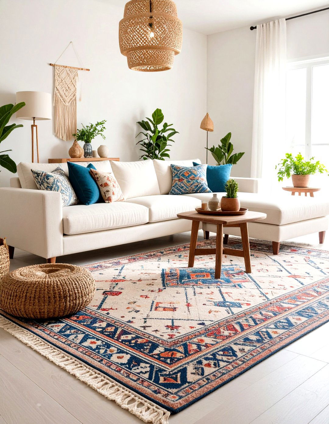 A Traditional Kilim Rug - 30 living room rug ideas