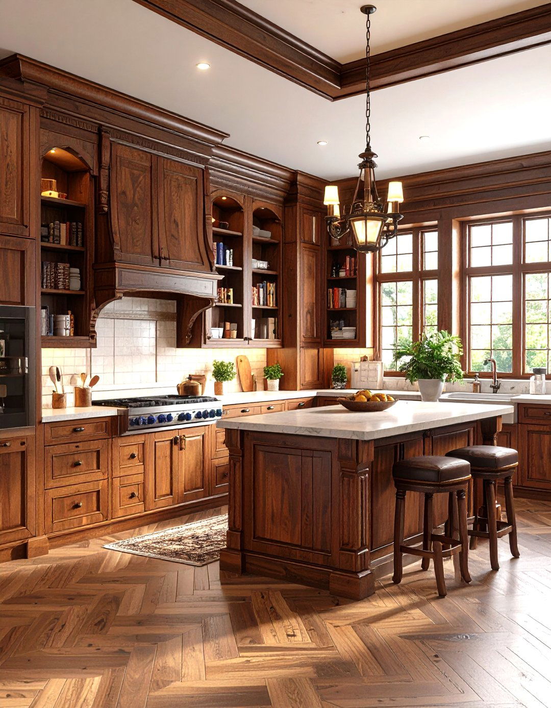 A Traditional Library Kitchen Nook - 30 kitchen nook ideas