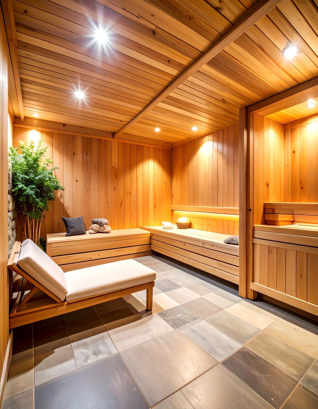 A Tranquil Spa and Sauna Basement - 30 ai basement remodel ideas