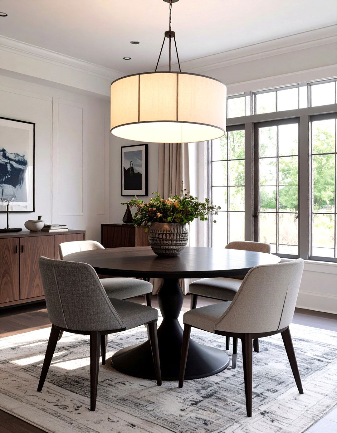 A Transitional Dining Room Sketch - 30 interior design sketches ideas