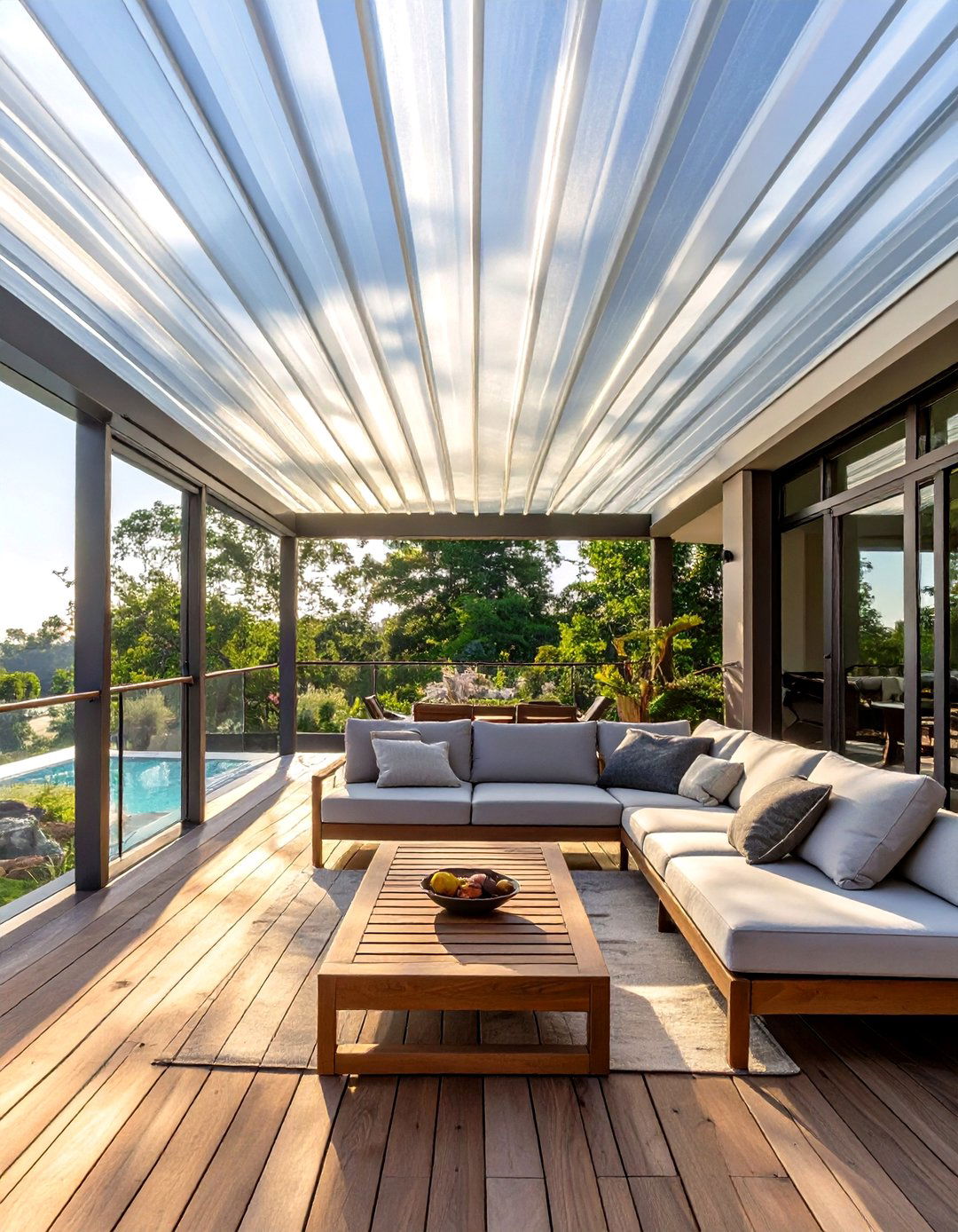 A Translucent Fiberglass Roof - 30 deck roof ideas
