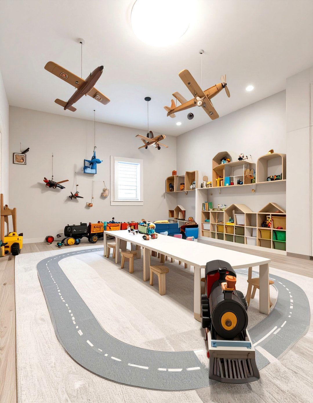 A Transportation Hub Playroom - 30 basement playroom ideas