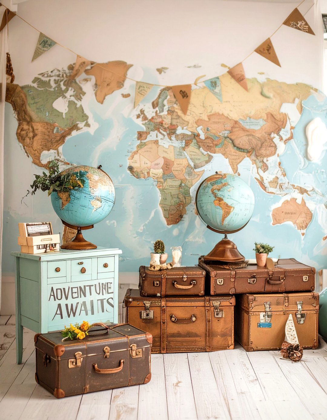 A Travel Themed Adventure Awaits - 30 baby shower ideas for girls