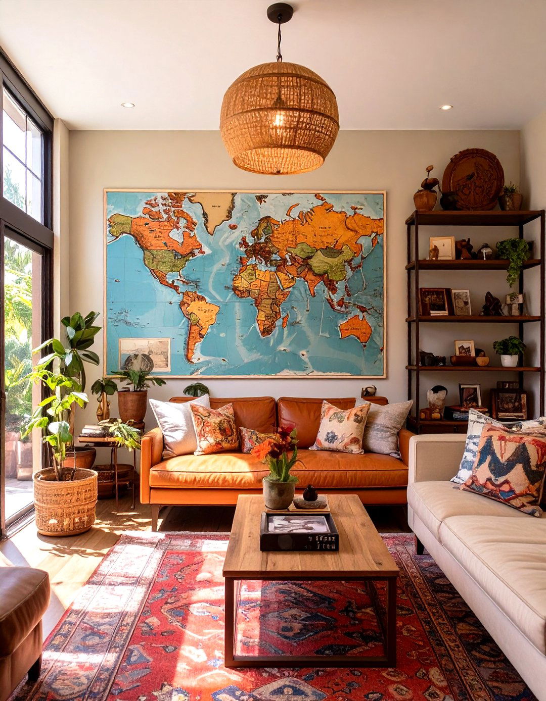 A Travel Themed Den - 30 den room ideas