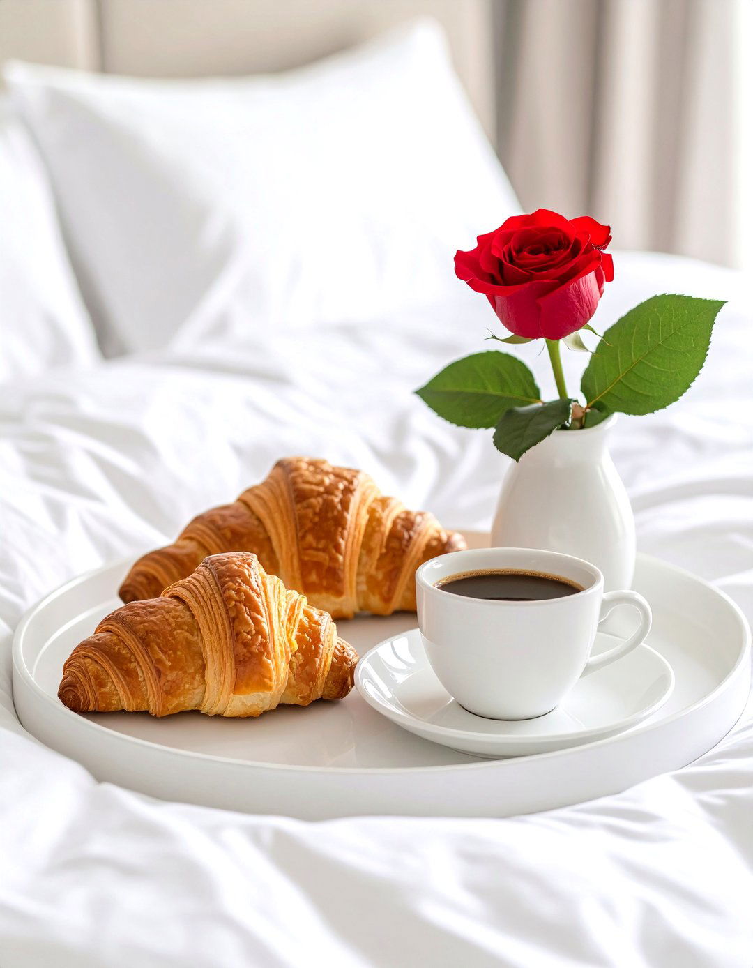 A Tray for Breakfast in Bed - 30 romantic bedroom ideas