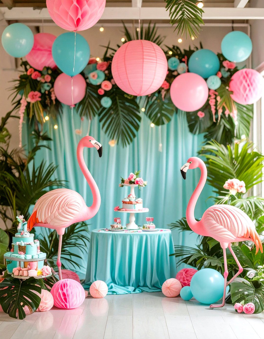 A Tropical Flamingo Paradise Shower - 30 baby shower ideas for girl