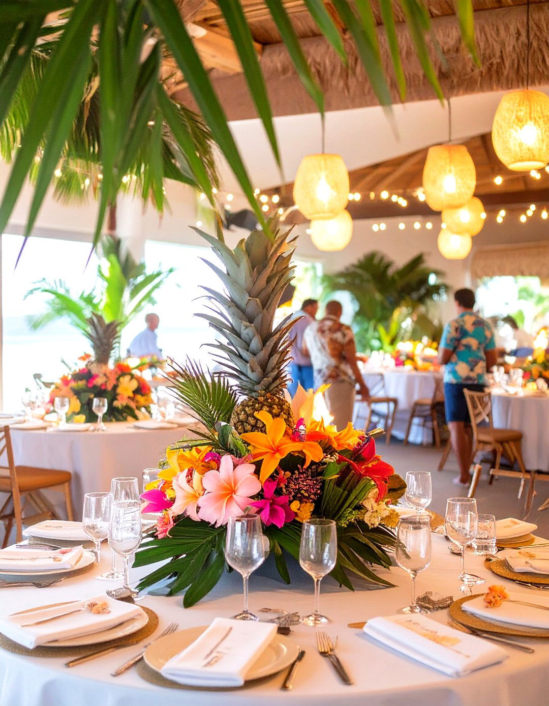 A Tropical Holiday Luau - 30 office holiday party ideas