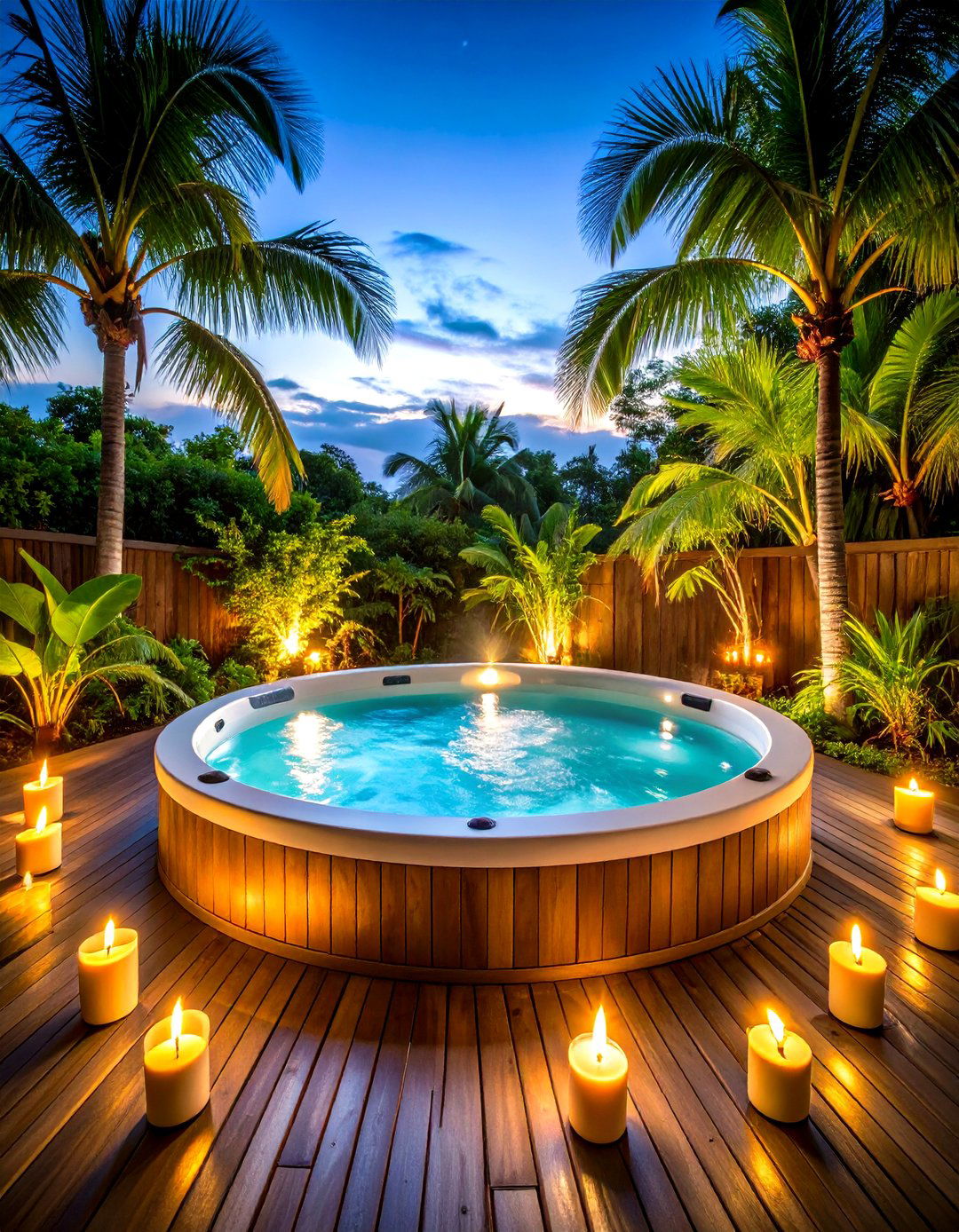A Tropical Hot Tub Paradise - 30 hot tub patio ideas