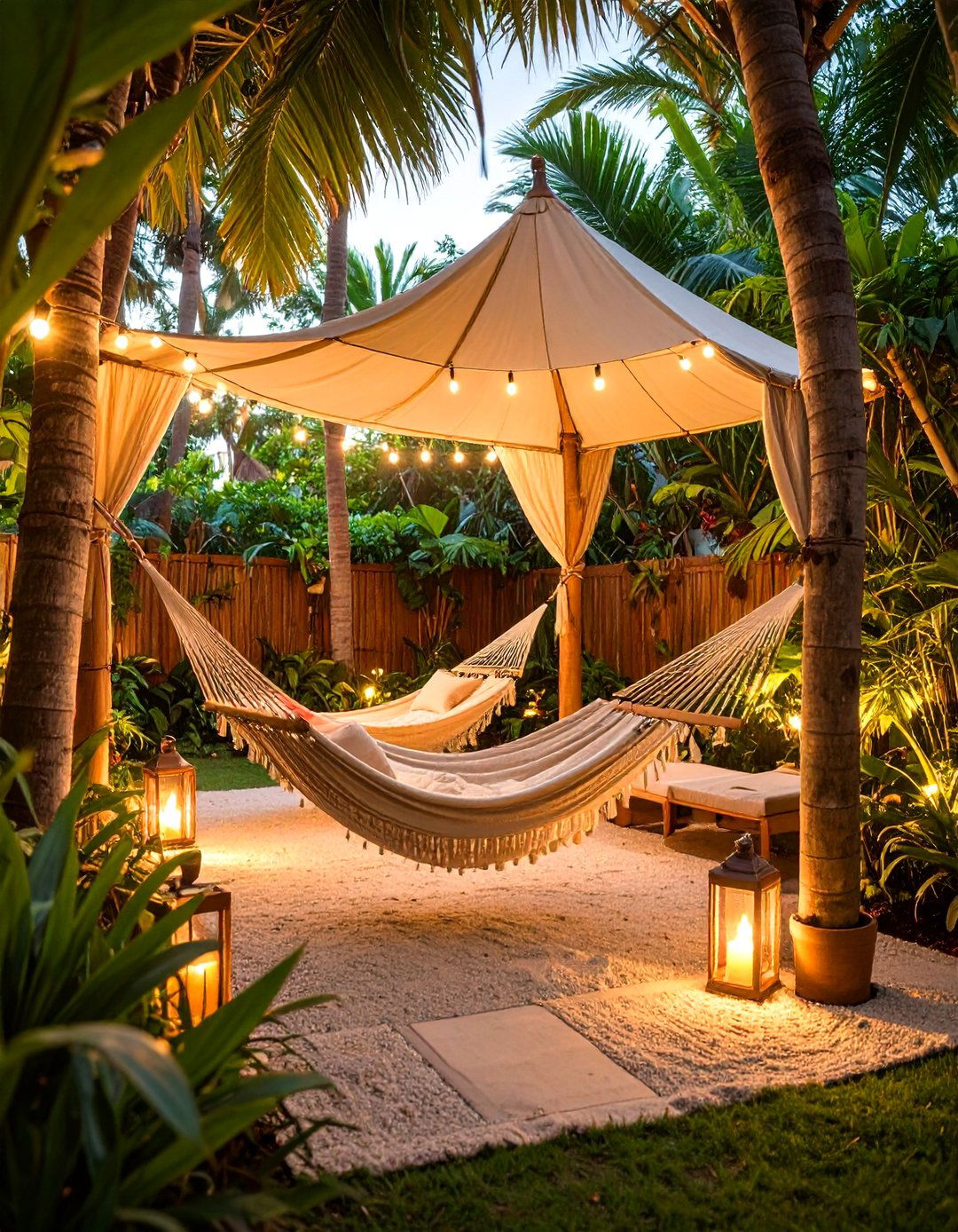 A Tropical Island Paradise - 30 backyard camping ideas